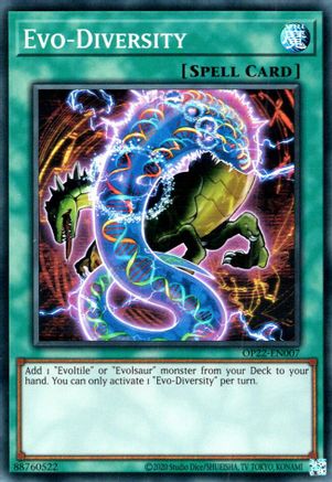 Evo-Diversity (OP22-EN007) - OTS Tournament Pack 22 Unlimited OTS Tournament Pack 22 Yugioh Single  Squirtle Squad Card Shop.