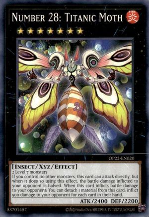 Number 28: Titanic Moth (OP22-EN020) - OTS Tournament Pack 22 Unlimited OTS Tournament Pack 22 Yugioh Single  Squirtle Squad Card Shop.