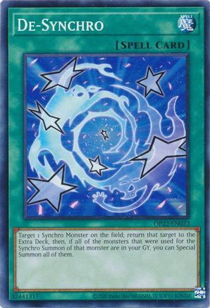De-Synchro (OP22-EN023) - OTS Tournament Pack 22 Unlimited OTS Tournament Pack 22 Yugioh Single  Squirtle Squad Card Shop.