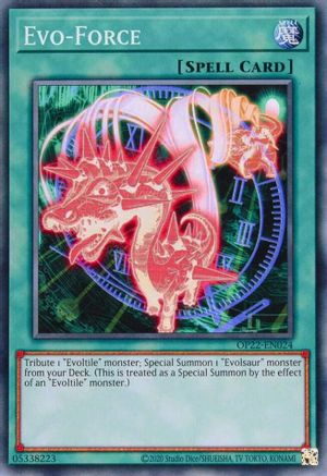 Evo-Force (OP22-EN024) - OTS Tournament Pack 22 Unlimited OTS Tournament Pack 22 Yugioh Single  Squirtle Squad Card Shop.