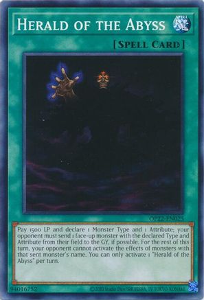 Herald of the Abyss (OP22-EN025) - OTS Tournament Pack 22 Unlimited OTS Tournament Pack 22 Yugioh Single  Squirtle Squad Card Shop.