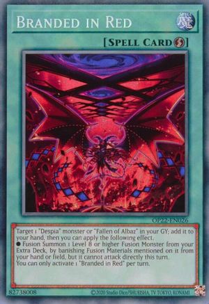 Branded in Red (OP22-EN026) - OTS Tournament Pack 22 Unlimited OTS Tournament Pack 22 Yugioh Single  Squirtle Squad Card Shop.