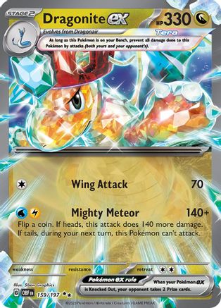 Dragonite ex 159  - Holofoil SV03 Obsidian Flames - Double Rare SV03: Obsidian Flames Pokemon Single  Squirtle Squad Card Shop.