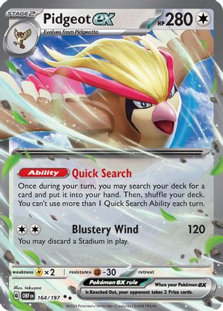 Pidgeot ex 164 (H) - SV03 Obsidian Flames - DR