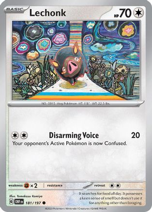 Lechonk 181/197  SV03 Obsidian Flames - Common SV03: Obsidian Flames Pokemon Single  Squirtle Squad Card Shop.
