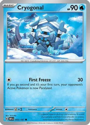 Cryogonal 055  SV03 Obsidian Flames - Common