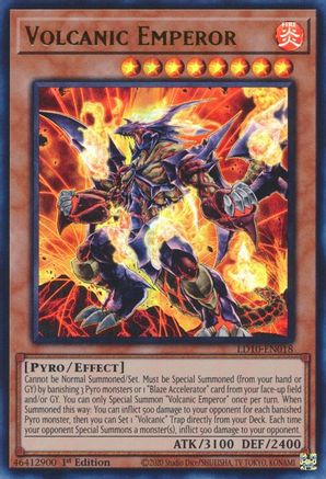 Volcanic Emperor (LD10-EN018) - Legendary Duelists: Soulburning Volcano 1st Edition Legendary Duelists: Soulburning Volcano Yugioh Single  Squirtle Squad Card Shop.