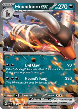 Houndoom ex 134 (H) - SV03 Obsidian Flames - DR