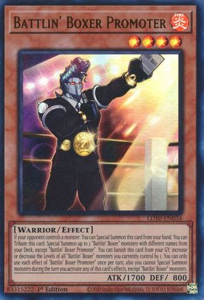 Battlin' Boxer Promoter (LD10-EN034) - Legendary Duelists: Soulburning Volcano 1st Edition Legendary Duelists: Soulburning Volcano Yugioh Single  Squirtle Squad Card Shop.