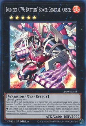 Number C79: Battlin' Boxer General Kaiser (LD10-EN035) - Legendary Duelists: Soulburning Volcano 1st Edition Legendary Duelists: Soulburning Volcano Yugioh Single  Squirtle Squad Card Shop.