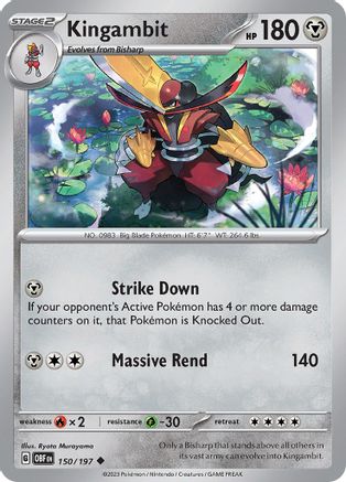Kingambit 150  SV03 Obsidian Flames - Uncommon SV03: Obsidian Flames Pokemon Single  Squirtle Squad Card Shop.