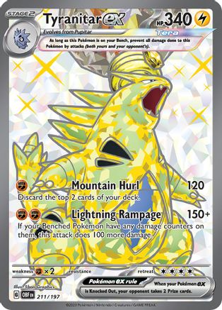 Tyranitar ex 211/197 Ultra Rare – Obsidian Flames