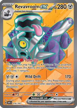 Revavroom ex 216/197  - Holofoil SV03 Obsidian Flames - Ultra Rare SV03: Obsidian Flames Pokemon Single  Squirtle Squad Card Shop.