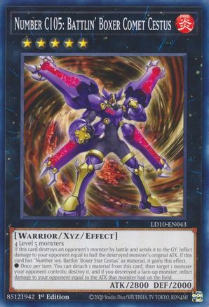 Number C105: Battlin' Boxer Comet Cestus (LD10-EN043) - Legendary Duelists: Soulburning Volcano 1st Edition Legendary Duelists: Soulburning Volcano Yugioh Single  Squirtle Squad Card Shop.