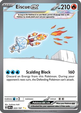 Eiscue ex 222/197 - (H) SV03 Obsidian Flames - SIR