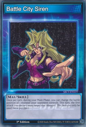 Battle City Siren (SBC1-ENS19) - Speed Duel: Streets of Battle City 1st Edition Speed Duel: Streets of Battle City Yugioh Single  Squirtle Squad Card Shop.