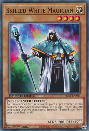 Skilled White Magician (SBC1-ENA07) - Speed Duel: Streets of Battle City 1st Edition Speed Duel: Streets of Battle City Yugioh Single  Squirtle Squad Card Shop.