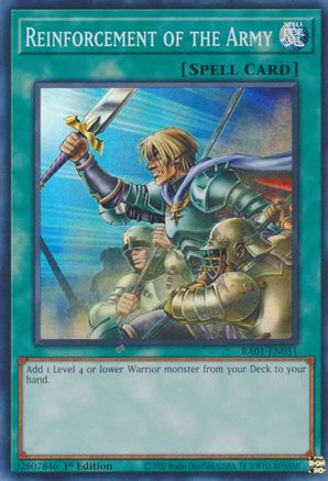 Reinforcement of the Army (SBC1-ENB14) - Speed Duel: Streets of Battle City 1st Edition Speed Duel: Streets of Battle City Yugioh Single  Squirtle Squad Card Shop.