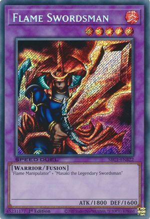 Flame Swordsman (Secret Rare) (SBC1-ENB22) - Speed Duel: Streets of Battle City 1st Edition Speed Duel: Streets of Battle City Yugioh Single  Squirtle Squad Card Shop.