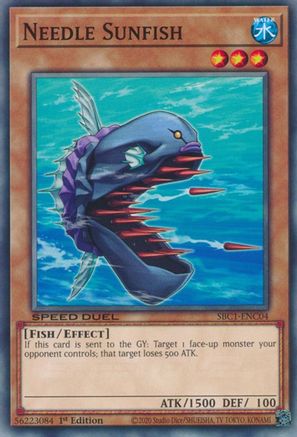 Needle Sunfish (SBC1-ENC04) - Speed Duel: Streets of Battle City 1st Edition Speed Duel: Streets of Battle City Yugioh Single  Squirtle Squad Card Shop.