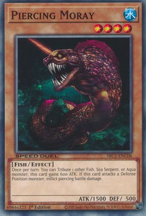 Piercing Moray (SBC1-ENC06) - Speed Duel: Streets of Battle City 1st Edition Speed Duel: Streets of Battle City Yugioh Single  Squirtle Squad Card Shop.