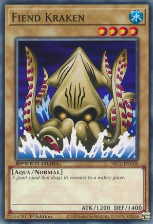 Fiend Kraken (SBC1-ENC08) - Speed Duel: Streets of Battle City 1st Edition Speed Duel: Streets of Battle City Yugioh Single  Squirtle Squad Card Shop.