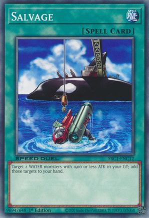 Salvage (SBC1-ENC12) - Speed Duel: Streets of Battle City 1st Edition Speed Duel: Streets of Battle City Yugioh Single  Squirtle Squad Card Shop.