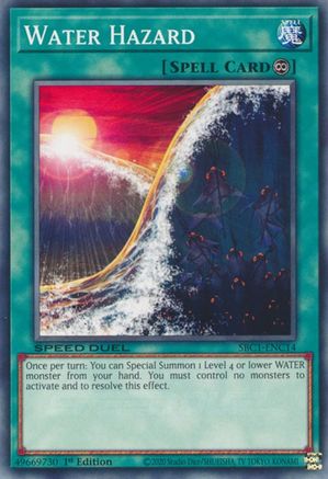 Water Hazard (SBC1-ENC14) - Speed Duel: Streets of Battle City 1st Edition Speed Duel: Streets of Battle City Yugioh Single  Squirtle Squad Card Shop.