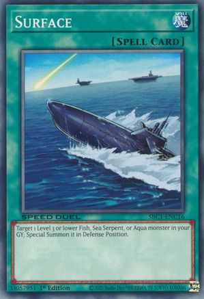 Surface (SBC1-ENC16) - Speed Duel: Streets of Battle City 1st Edition Speed Duel: Streets of Battle City Yugioh Single  Squirtle Squad Card Shop.