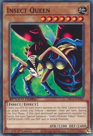 Insect Queen (SBC1-END01) - Speed Duel: Streets of Battle City 1st Edition Speed Duel: Streets of Battle City Yugioh Single  Squirtle Squad Card Shop.