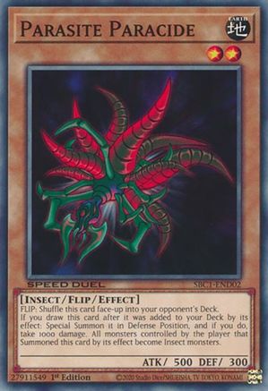 Parasite Paracide (SBC1-END02) - Speed Duel: Streets of Battle City 1st Edition Speed Duel: Streets of Battle City Yugioh Single  Squirtle Squad Card Shop.