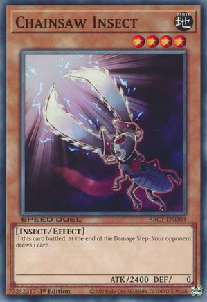Chainsaw Insect (SBC1-END03) - Speed Duel: Streets of Battle City 1st Edition Speed Duel: Streets of Battle City Yugioh Single  Squirtle Squad Card Shop.