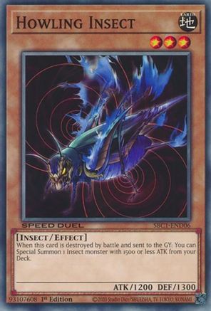 Howling Insect (SBC1-END06) - Speed Duel: Streets of Battle City 1st Edition Speed Duel: Streets of Battle City Yugioh Single  Squirtle Squad Card Shop.