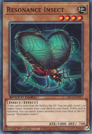 Resonance Insect (SBC1-END07) - Speed Duel: Streets of Battle City 1st Edition Speed Duel: Streets of Battle City Yugioh Single  Squirtle Squad Card Shop.