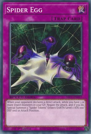 Spider Egg (SBC1-END17) - Speed Duel: Streets of Battle City 1st Edition Speed Duel: Streets of Battle City Yugioh Single  Squirtle Squad Card Shop.