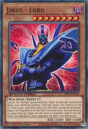 Jinzo - Lord (SBC1-ENE02) - Speed Duel: Streets of Battle City 1st Edition Speed Duel: Streets of Battle City Yugioh Single  Squirtle Squad Card Shop.