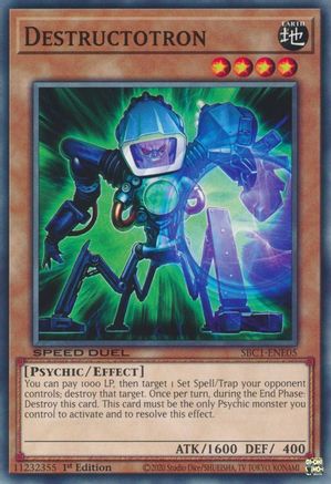 Destructotron (SBC1-ENE05) - Speed Duel: Streets of Battle City 1st Edition Speed Duel: Streets of Battle City Yugioh Single  Squirtle Squad Card Shop.