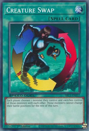 Creature Swap (SBC1-ENE17) - Speed Duel: Streets of Battle City 1st Edition Speed Duel: Streets of Battle City Yugioh Single  Squirtle Squad Card Shop.