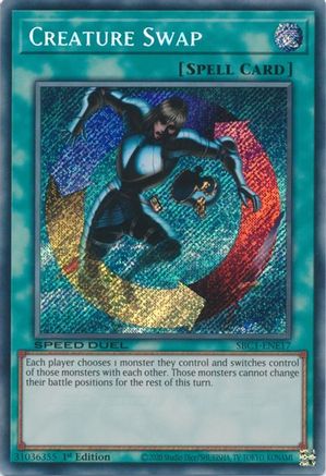 Creature Swap (Secret Rare) (SBC1-ENE17) - Speed Duel: Streets of Battle City 1st Edition Speed Duel: Streets of Battle City Yugioh Single  Squirtle Squad Card Shop.