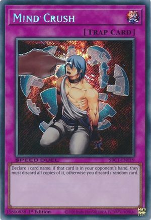Mind Crush (Secret Rare) (SBC1-ENE19) - Speed Duel: Streets of Battle City 1st Edition Speed Duel: Streets of Battle City Yugioh Single  Squirtle Squad Card Shop.