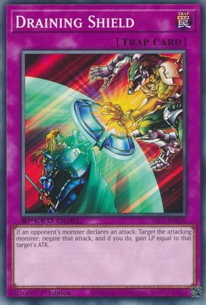 Draining Shield (SBC1-ENE20) - Speed Duel: Streets of Battle City 1st Edition Speed Duel: Streets of Battle City Yugioh Single  Squirtle Squad Card Shop.