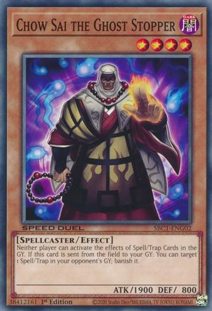 Chow Sai the Ghost Stopper (SBC1-ENG02) - Speed Duel: Streets of Battle City 1st Edition Speed Duel: Streets of Battle City Yugioh Single  Squirtle Squad Card Shop.