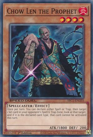 Chow Len the Prophet (SBC1-ENG03) - Speed Duel: Streets of Battle City 1st Edition Speed Duel: Streets of Battle City Yugioh Single  Squirtle Squad Card Shop.