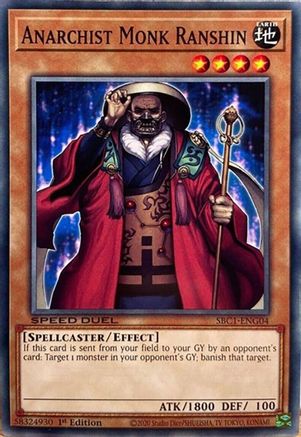 Anarchist Monk Ranshin (SBC1-ENG04) - Speed Duel: Streets of Battle City 1st Edition Speed Duel: Streets of Battle City Yugioh Single  Squirtle Squad Card Shop.