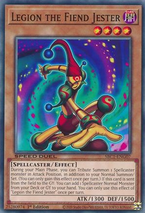Legion the Fiend Jester (SBC1-ENG07) - Speed Duel: Streets of Battle City 1st Edition Speed Duel: Streets of Battle City Yugioh Single  Squirtle Squad Card Shop.