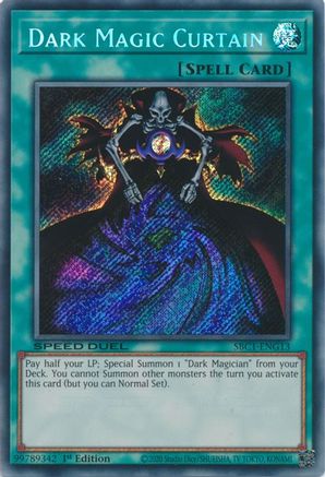 Dark Magic Curtain (Secret Rare) (SBC1-ENG13) - Speed Duel: Streets of Battle City 1st Edition Speed Duel: Streets of Battle City Yugioh Single  Squirtle Squad Card Shop.