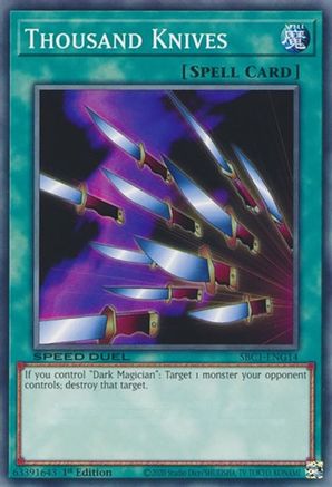 Thousand Knives (SBC1-ENG14) - Speed Duel: Streets of Battle City 1st Edition Speed Duel: Streets of Battle City Yugioh Single  Squirtle Squad Card Shop.