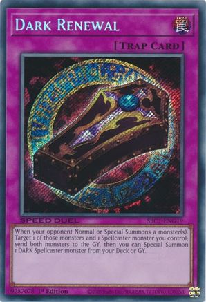 Dark Renewal (Secret Rare) (SBC1-ENG19) - Speed Duel: Streets of Battle City 1st Edition Speed Duel: Streets of Battle City Yugioh Single  Squirtle Squad Card Shop.
