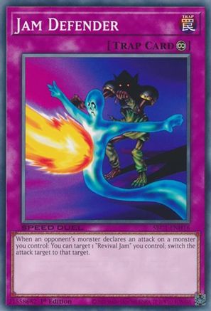 Jam Defender (SBC1-ENH16) - Speed Duel: Streets of Battle City 1st Edition Speed Duel: Streets of Battle City Yugioh Single  Squirtle Squad Card Shop.