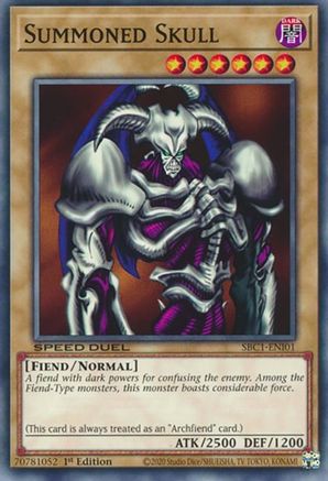 Summoned Skull (SBC1-ENI01) - Speed Duel: Streets of Battle City 1st Edition Speed Duel: Streets of Battle City Yugioh Single  Squirtle Squad Card Shop.